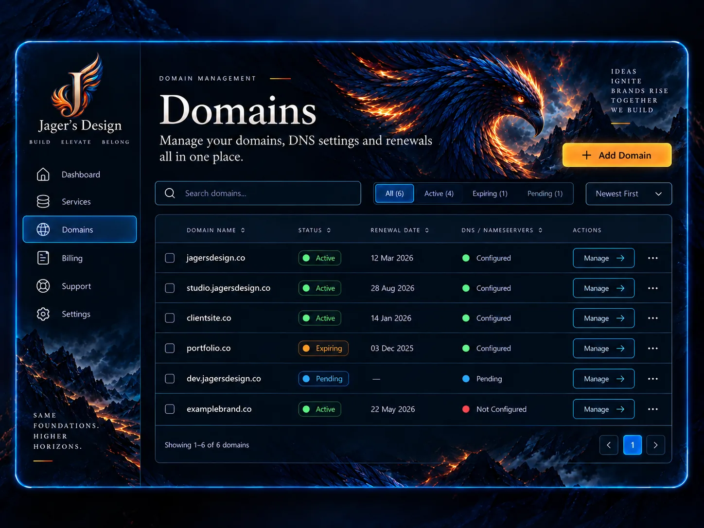 Domains preview